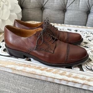 Bostonian Brown Leather Dress Oxford Men’s Shoes 10